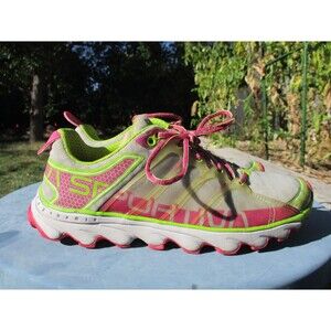 La Sportiva Helios Shoes Women 8.5 Pink Green Athletic Trail Running Lightweight